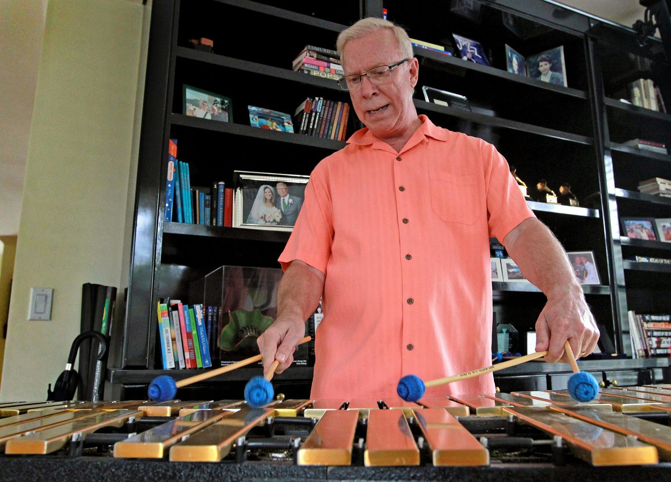 Grammy-winning Fort Lauderdale vibraphonist Gary Burton is pictured in his Fort Lauderdale home, September 4, 2013. Burton, who has written an autobiography, has won seven Grammys and lives with his husband Jonathan Chong. (Charles Trainor Jr./Miami Herald/MCT) ORG XMIT: 1143880