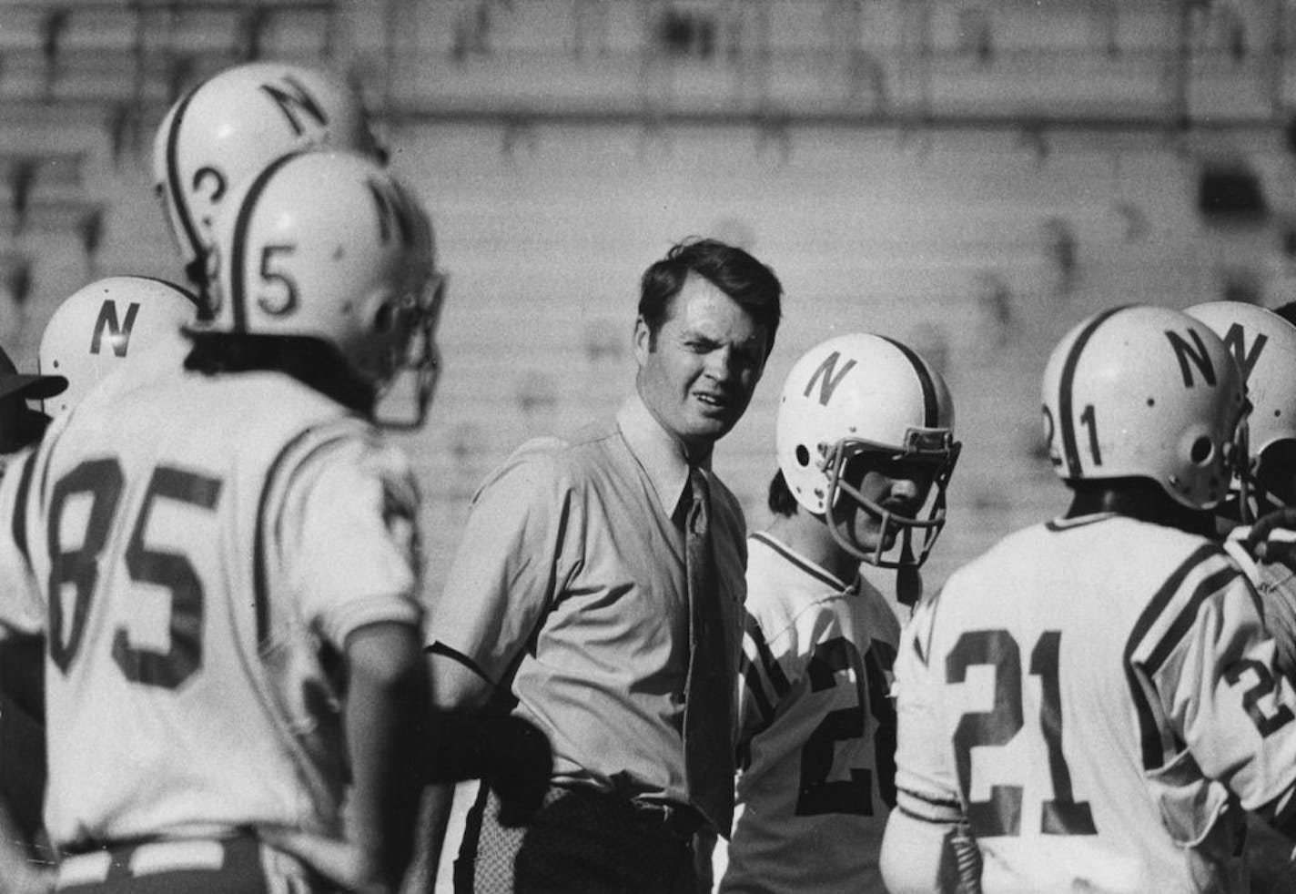 A young Tom Osborne took over as Nebraska's head coach in 1973 and led his Huskers to a 48-7 romp over the Gopher