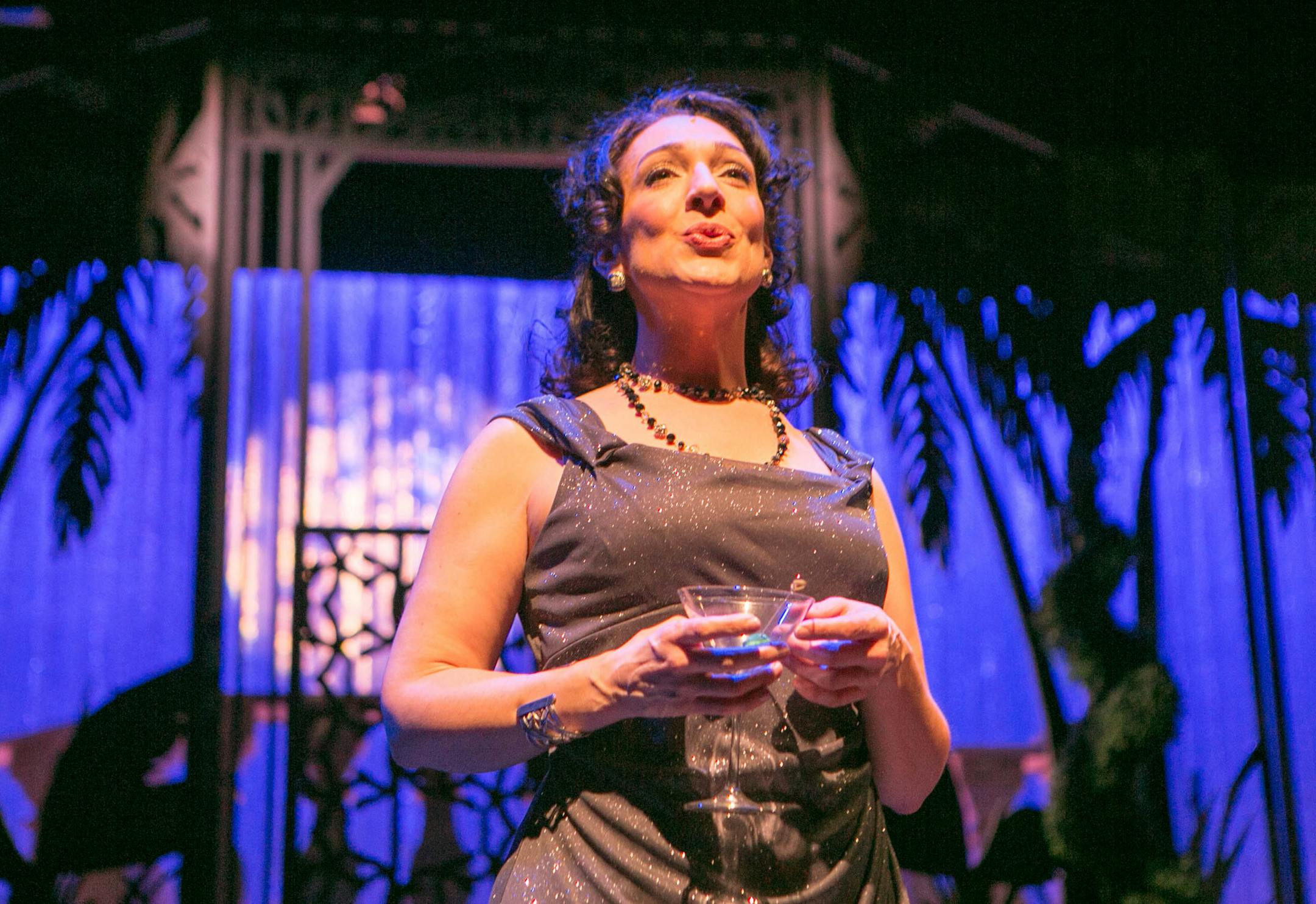 Jen Burleigh-Bentz in "Dirty Rotten Scoundrels" at Old Log Theatre.