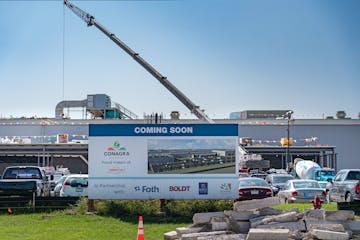 A 250,000-square-foot Conagra vegetable processing plant is under construction in Waseca, Minn.