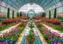 The Spring Flower Show is in full bloom in the Sunken Garden of the Como Park Zoo Conservatory. Provided