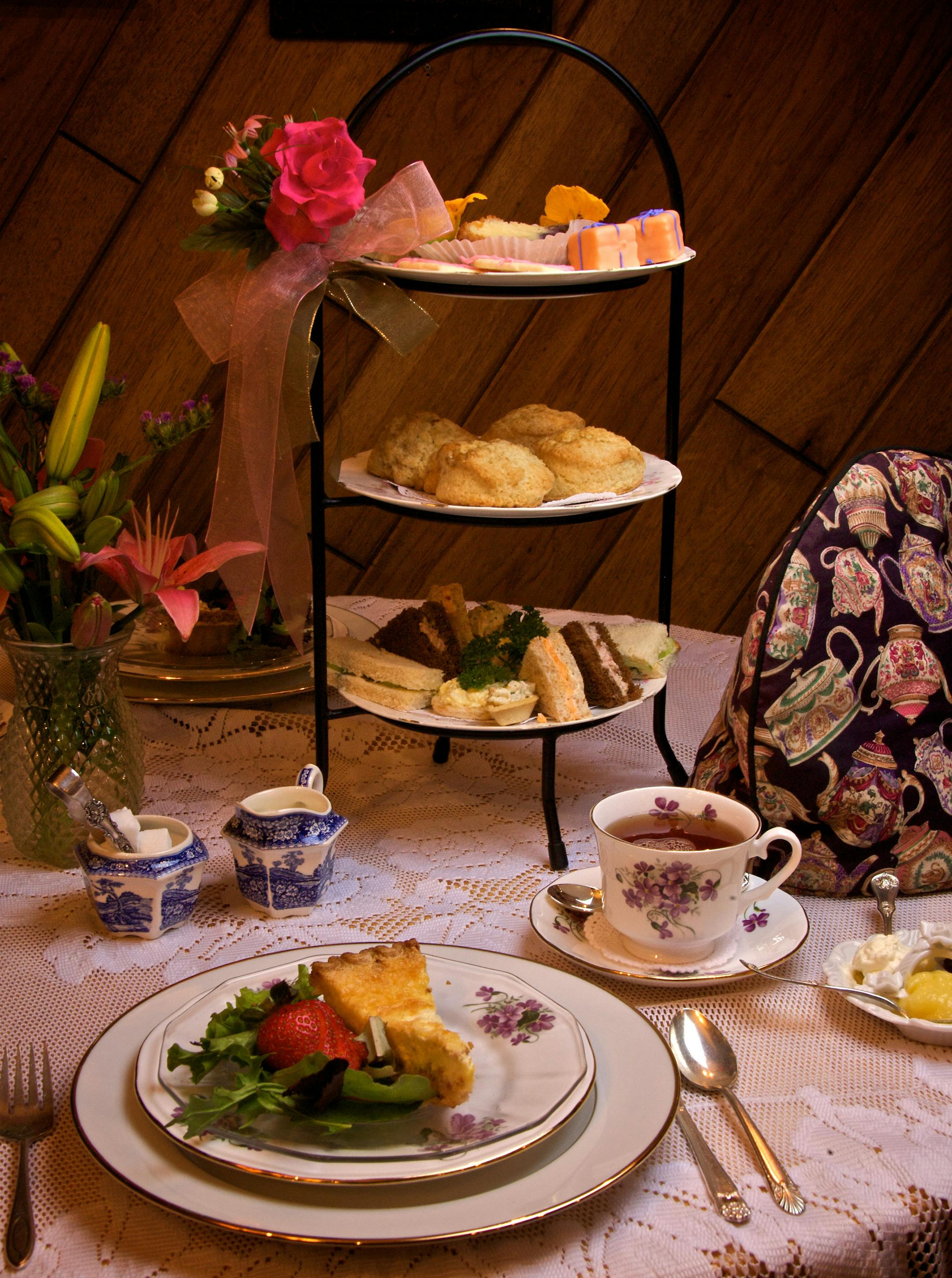 The Avalon Tearoom's "Duchess Formal Afternoon Tea" includes a pot of tea, tea sandwiches, scones and dessert. It's served until 2:30 pm.