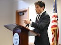 Minneapolis Mayor Jacob Frey held a press conference Tuesday at City Hall.