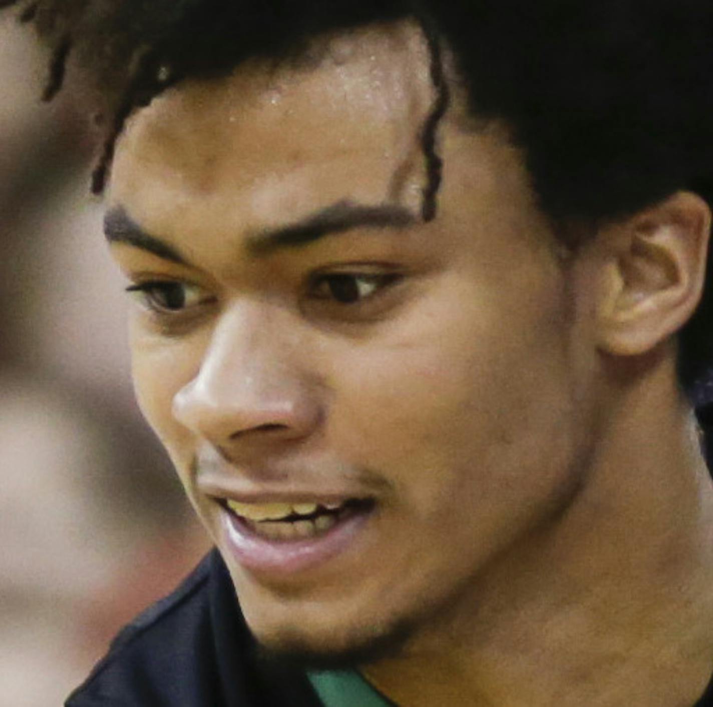 North Dakota's Geno Crandall, left, and Wisconsin's Khalil Iverson (21) vie for a loose ball during the first half of an NCAA college basketball game, Tuesday, Nov. 17, 2015, in Madison, Wis. (AP Photo/Andy Manis) ORG XMIT: WIAM101