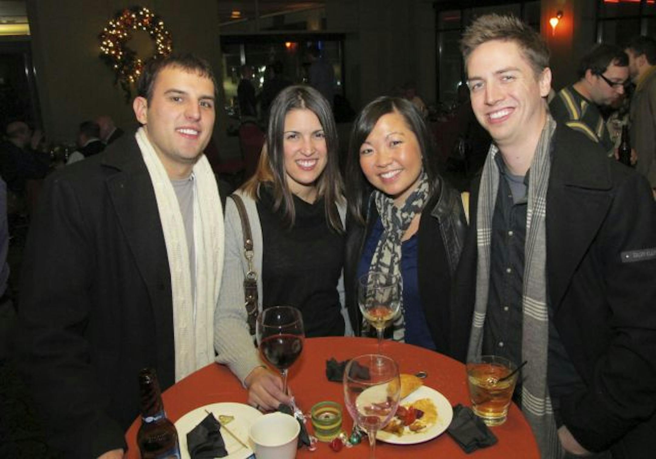 Dan and Alissa Monfre, Sara Boyd and Tom Pelissero.