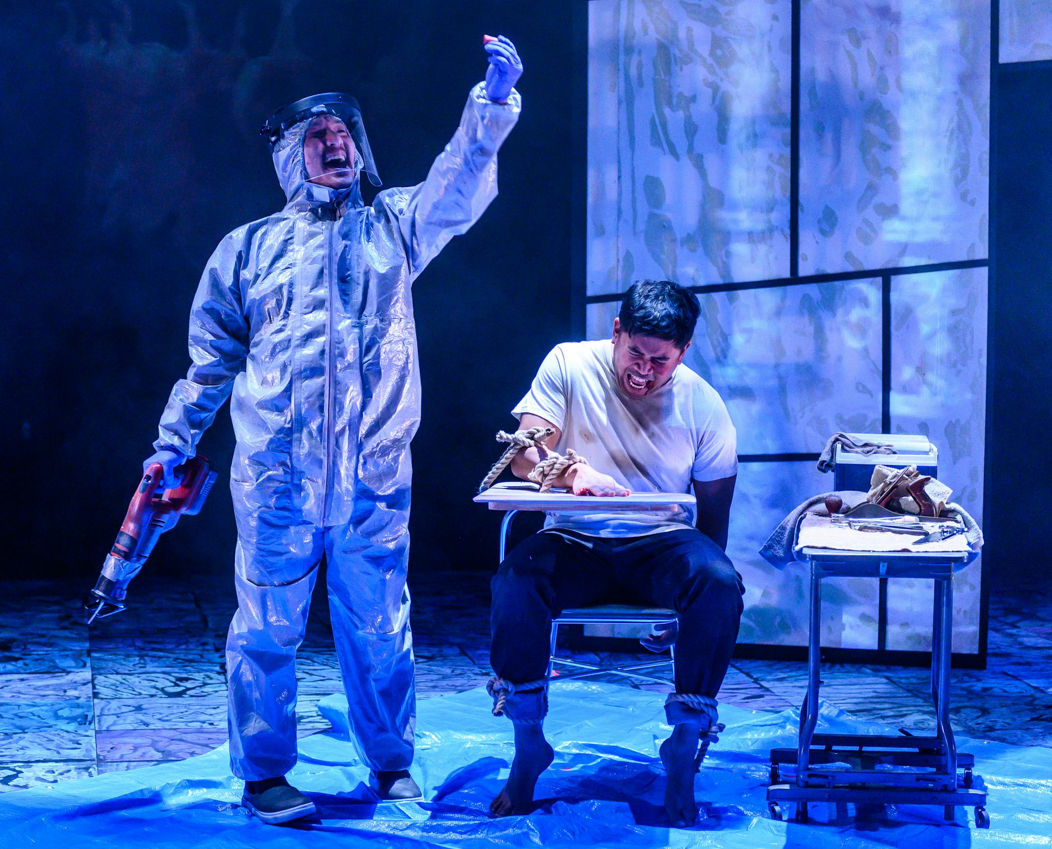 Eric &#x2018;Pogi&#x2019; Sumangil and Brian Kim in Theater Mu's production of &#x201c;Fast Company.&#x201d; Photo by Rich Ryan.