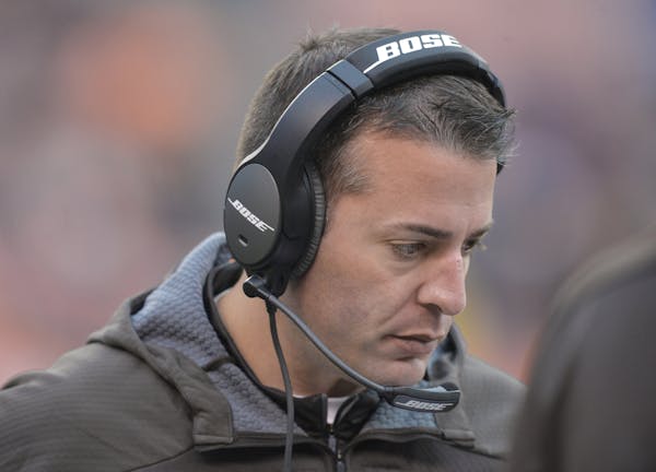 Cleveland Browns offensive coordinator John DeFilippo reacts on the sideline during an NFL football game against the Cincinnati Bengals Sunday, Dec. 6