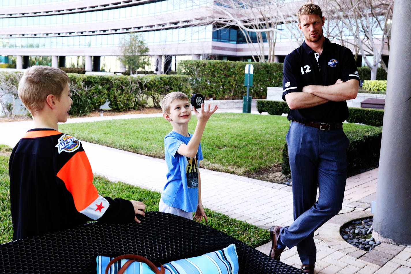 The Wild's Eric Staal spent time with family during All-Star festivities in Tampa.