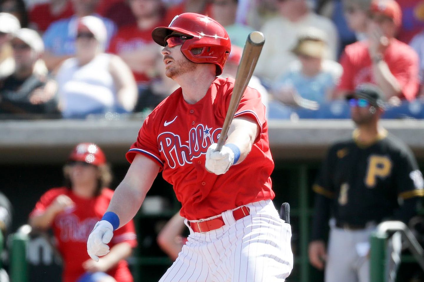 Kyle Garlick has 42 games of major league experience with the Dodgers and Phillies.