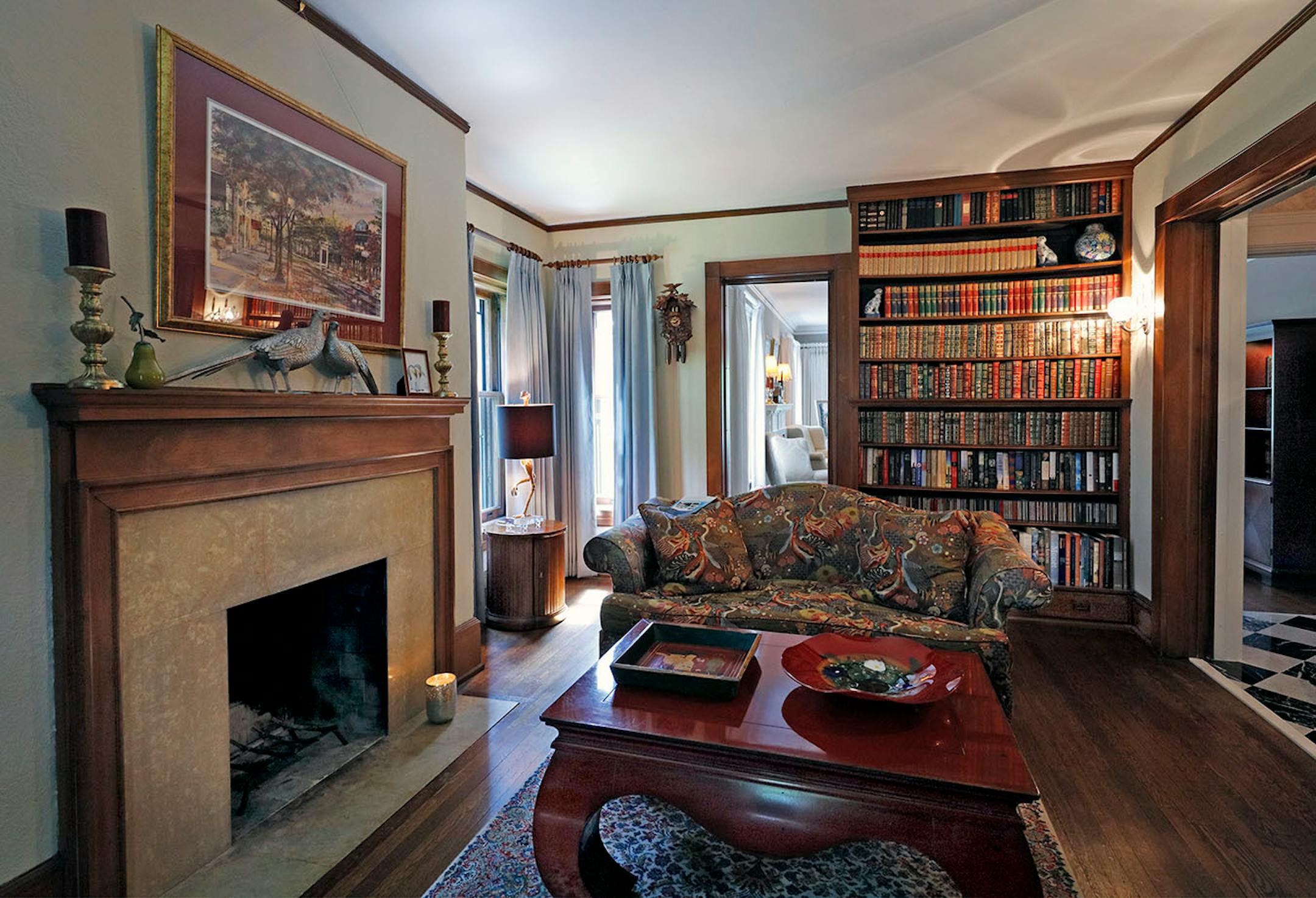 Another view of the library, now a home office.