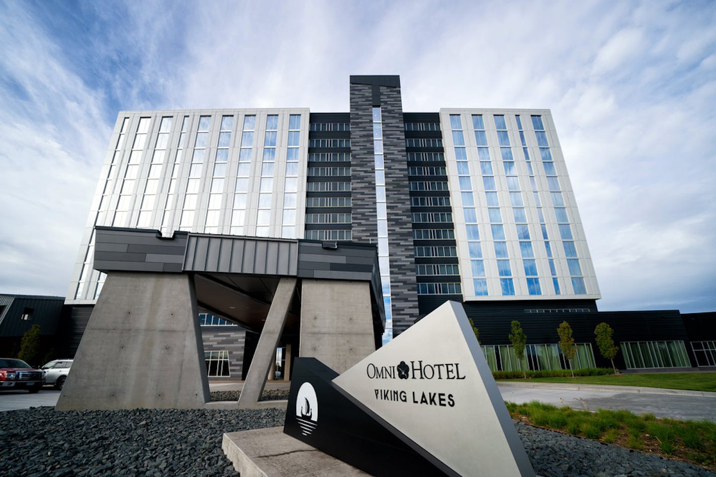 The OMNI Viking Lakes Hotel opens Thursday. The Nordic-themed space is a cornerstone of the Eagan piece of the Minnesota Vikings owners redevelopment of the land that used to be the headquarters of Northwest Airlines. ] GLEN STUBBE • glen.stubbe@startribune.com Tuesday, September 29, 2020 The OMNI Viking Lakes Hotel opens Thursday. The Nordic-themed space is a conerstone of the Eagan piece of the Minnesota Vikings owners redevelopment of the land that used to be the headquarters of Northwest Air