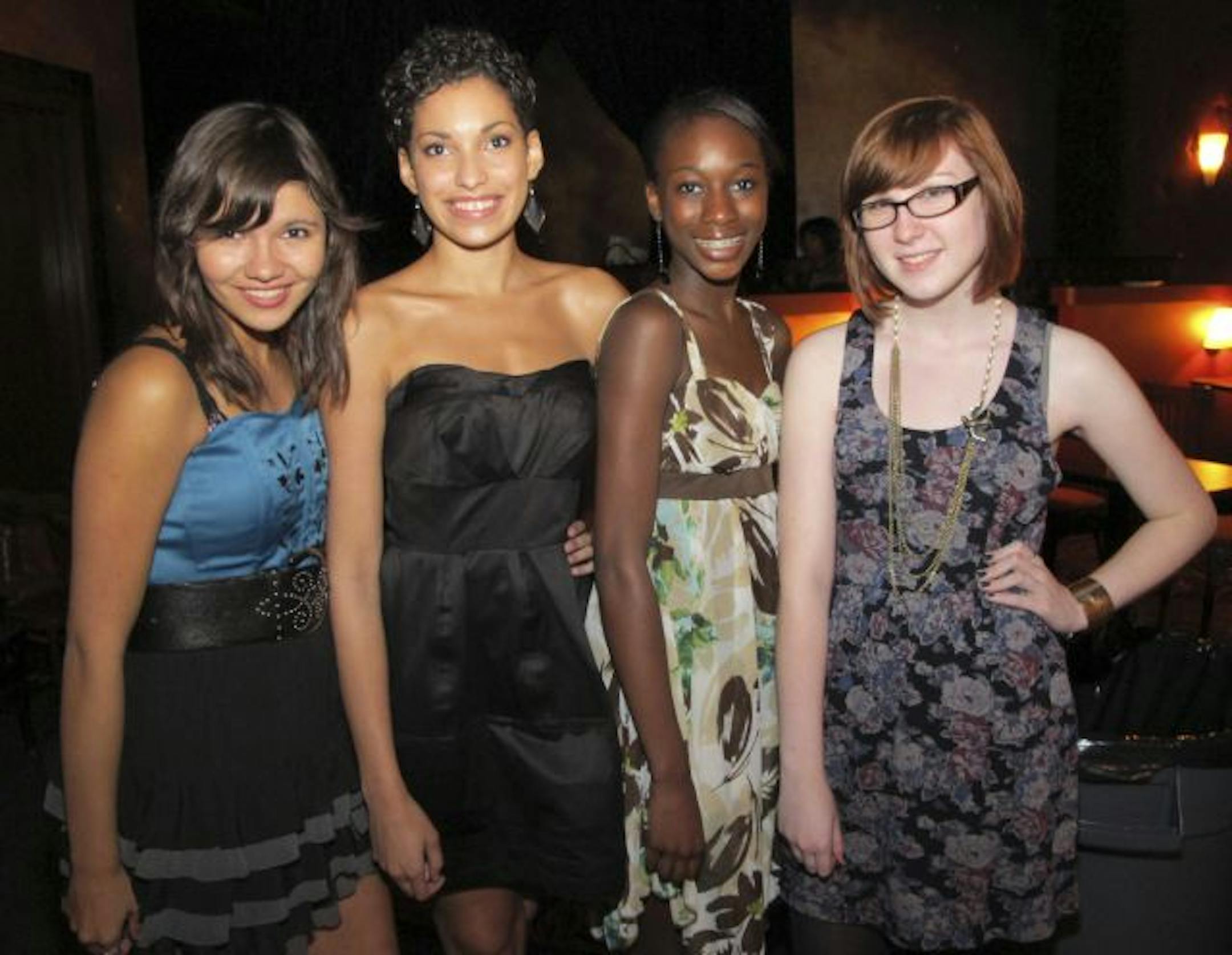 Luna Anderson, 15; Kiana Soper, 15; Binta Kanteh, 15; and Renae Tuschner, 15.