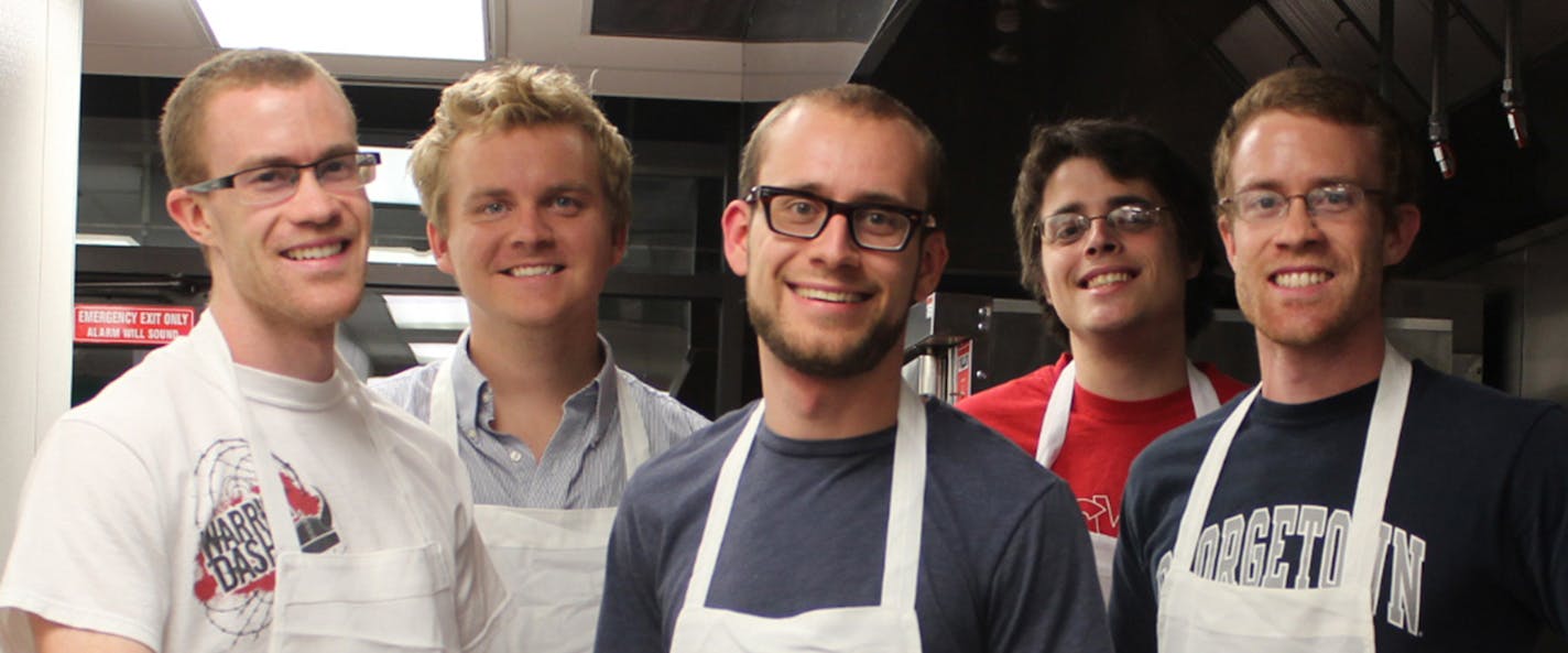 Provided photo The guys behind Five Friends & Fresh Bars (from left): Ross Pomeroy, Tom Johnson, Austin Hinkle, Mike Steffan, Will Handke.