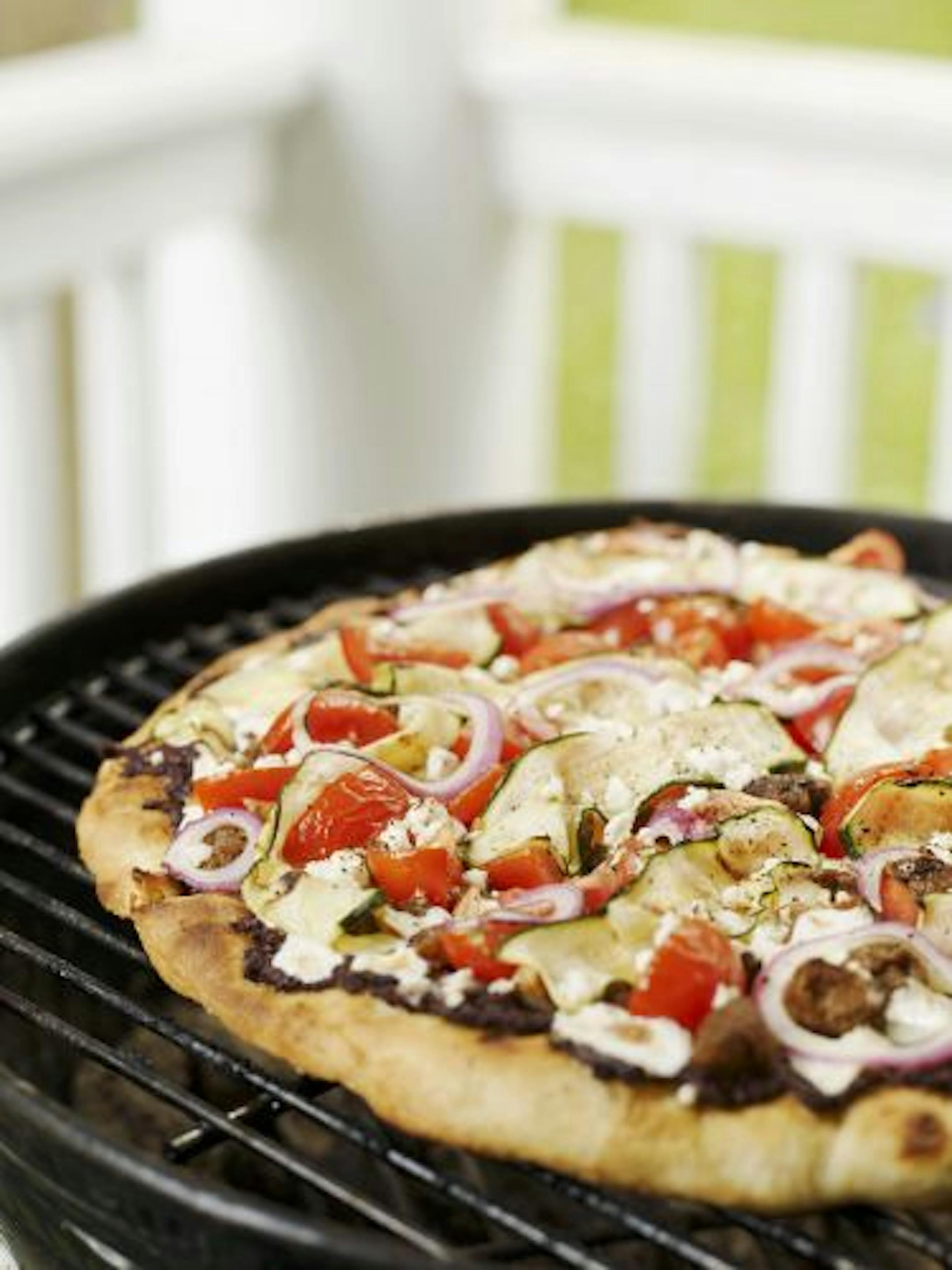 Pizza on the grill