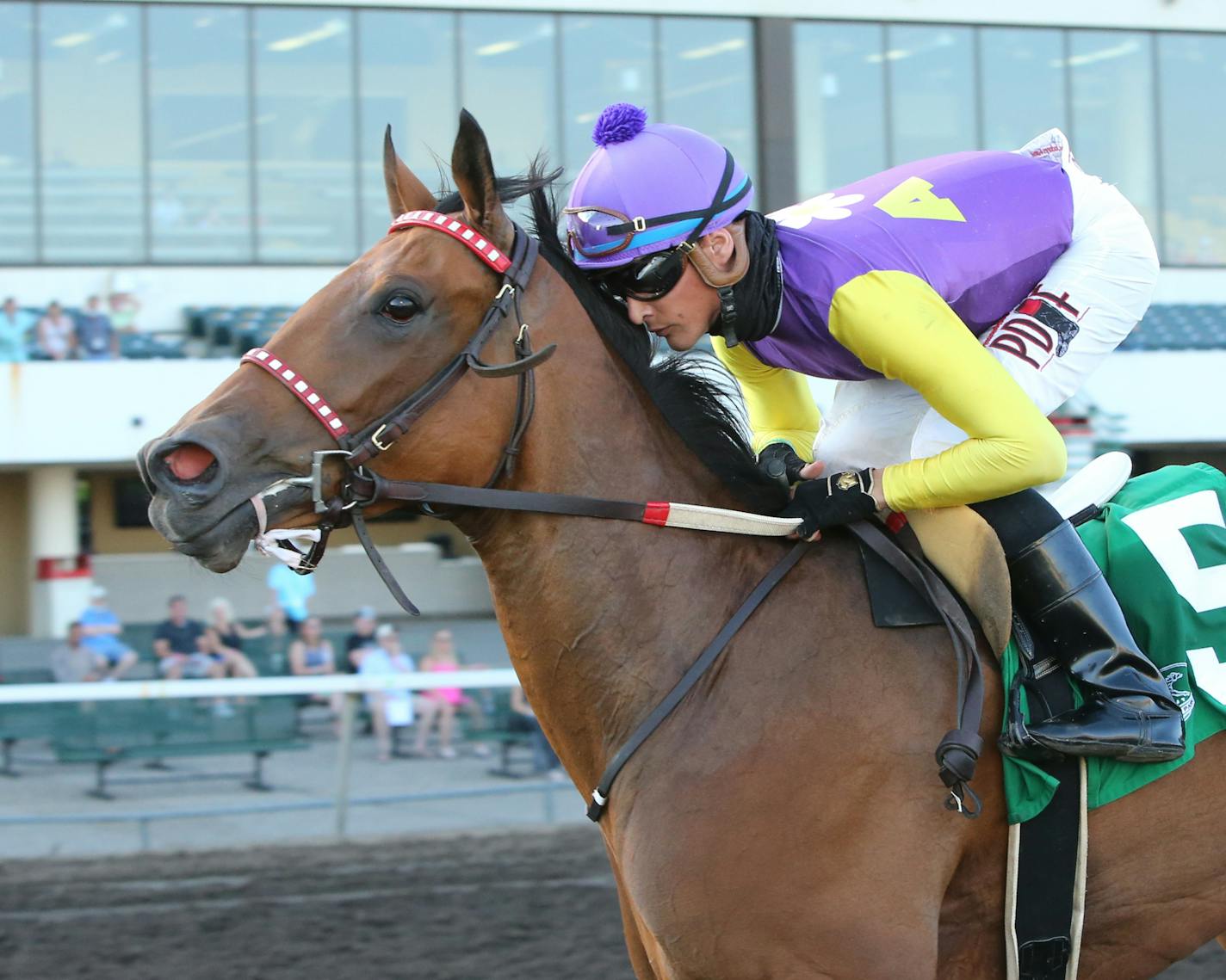 Ready to Runaway, with Alex Canchari aboard, won the $50,000 Lady Slipper Stakes in June at Canterbury Park. She has finished first seven times and second three times in 10 races at Canterbury. John Mentz bought the filly for $25,000 in 2019.