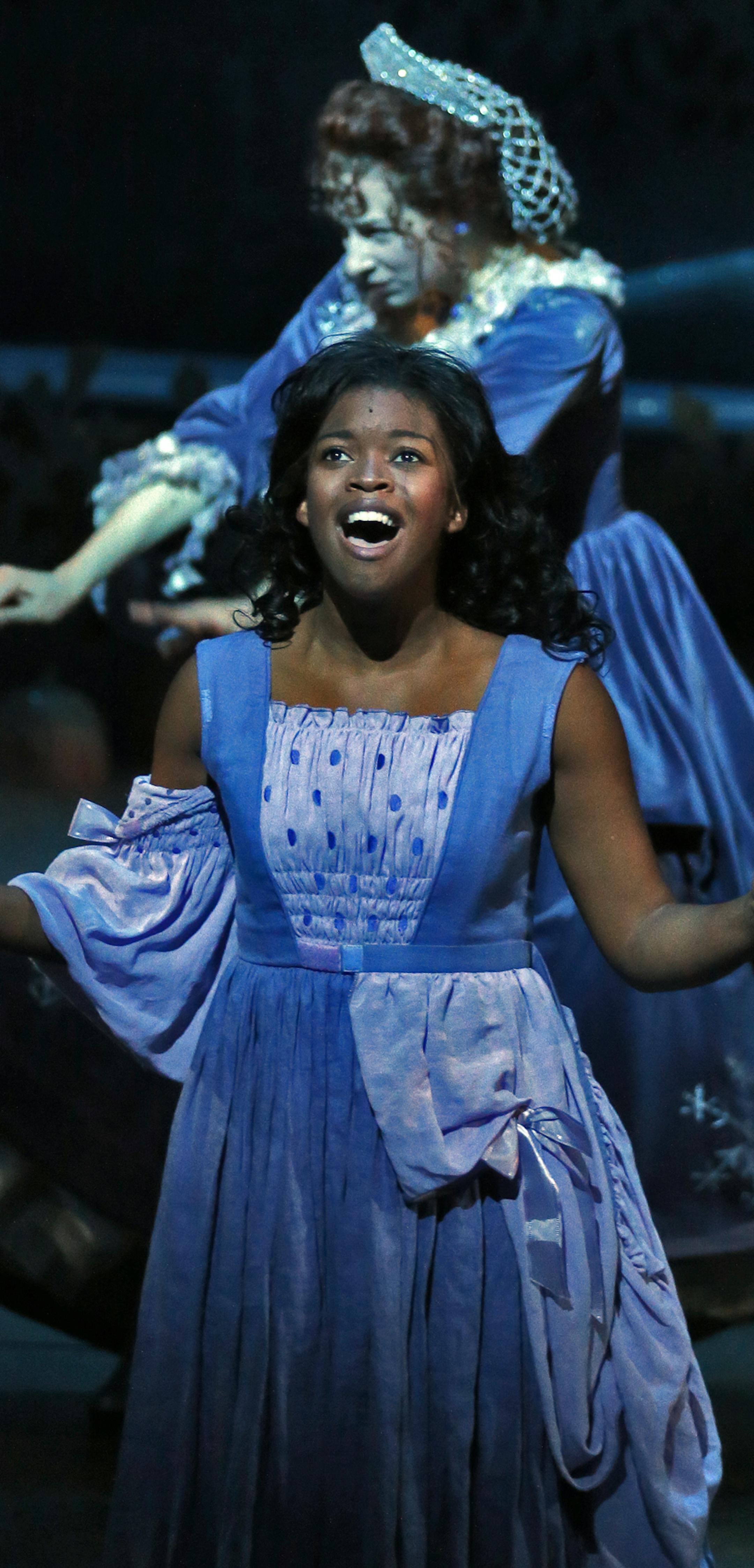 Dress rehearsal of "Cinderella" performed at Children's Theatre with a focus on Traci Allen as Cinderella. Many of the scenes of Cinderella with her step-sisters and step-mother. Cinerella with fairy godmother. (MARLIN LEVISON/STARTRIBUNE(mlevison@startribune.com)