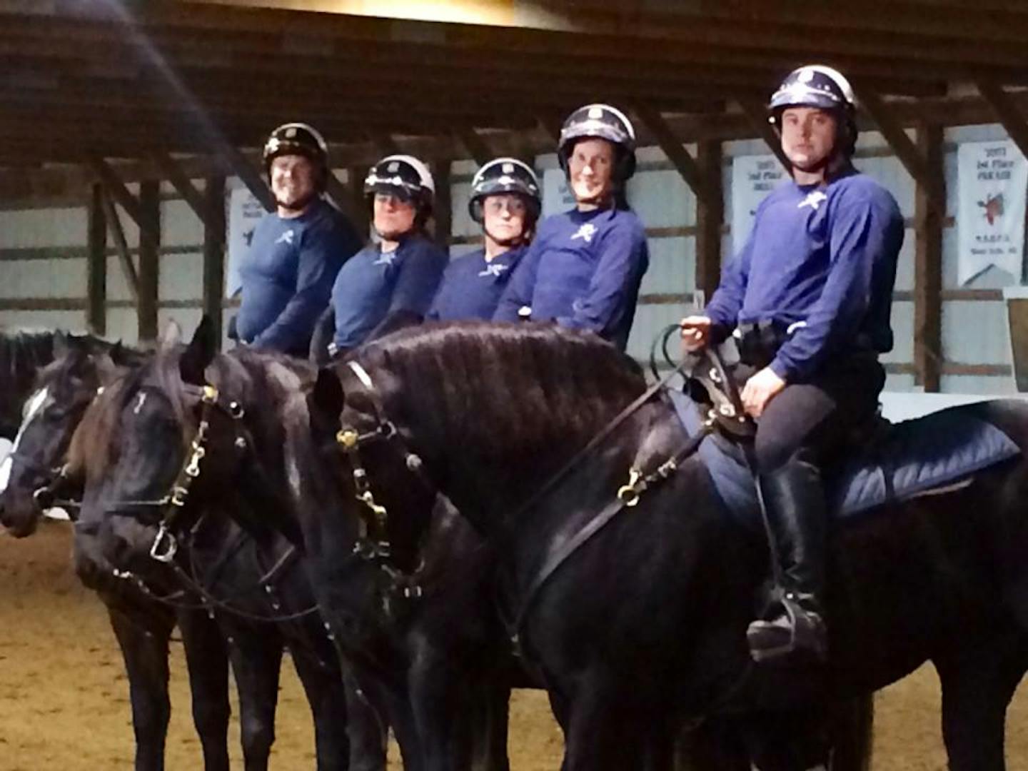 Some of the riders at the Minneapolis Police Department training facility in Maple Plain.