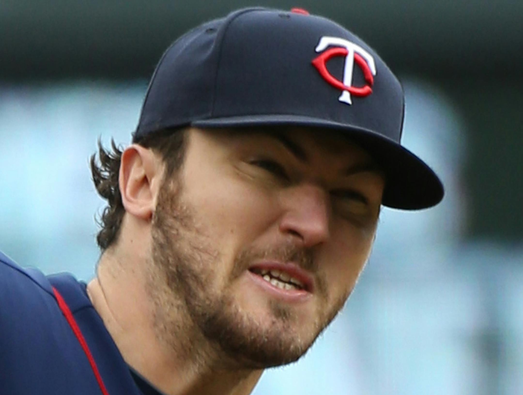 Twins Phil Hughes pitched in the fifth inning. ] (KYNDELL HARKNESS/STAR TRIBUNE) kyndell.harkness@startribune.com Twins won over the Boston Red Sox 4-3 in the 10th inning at Target Field in Minneapolis, Min. Thursday, May 15, 2014.