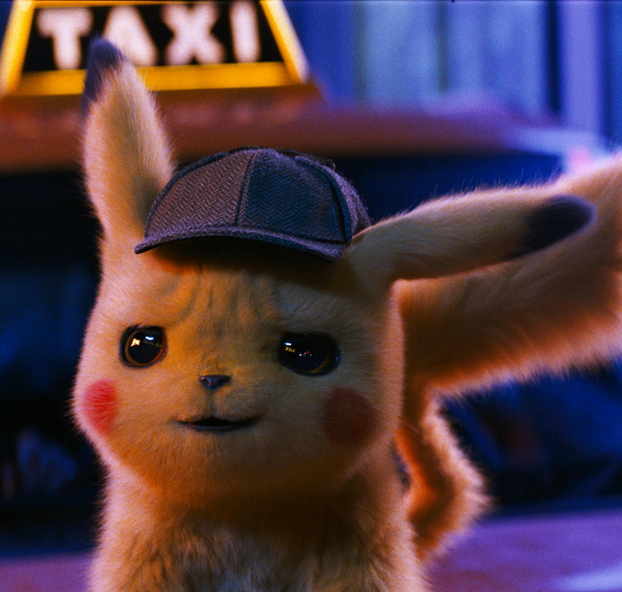PDP-TRL-2473 Film Name: POKÉMON DETECTIVE PIKACHU Copyright: © 2019 WARNER BROS. ENTERTAINMENT INC. AND LEGENDARY. ALL RIGHTS RESERVED. Photo Credit: Courtesy of Warner Bros. Pictures Caption: Detective Pikachu (RYAN REYNOLDS) in Legendary Pictures' and Warner Bros. Pictures' comedy adventure "POKÉMON DETECTIVE PIKACHU," a Warner Bros. Pictures release.