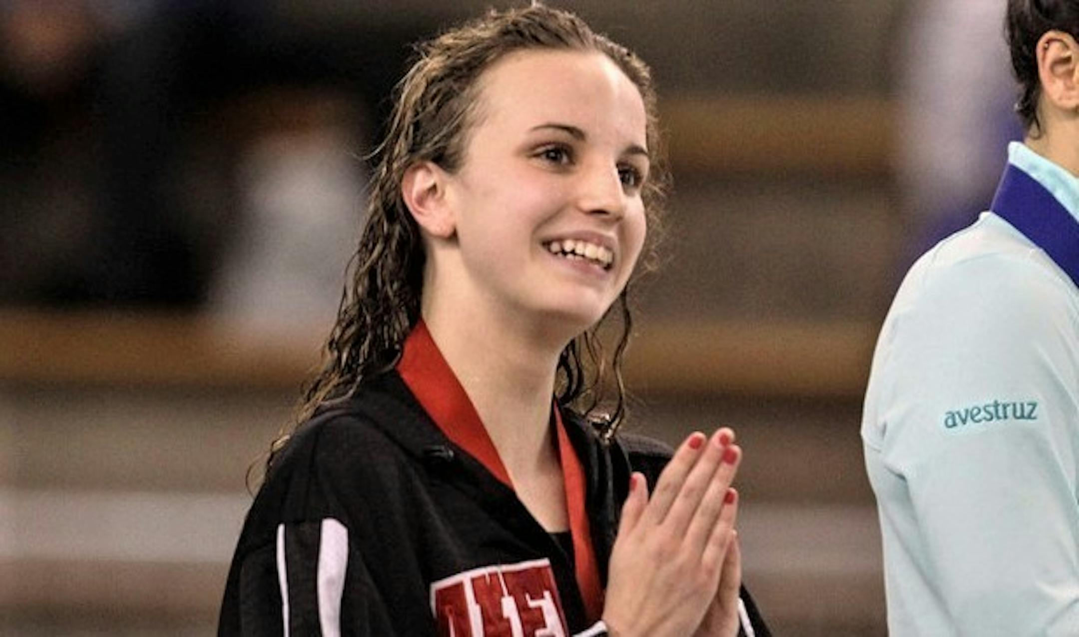 Zoe Avestruz, right,  of Chanhassen won the 100 yard butterfly with a time of 53.36 and Regan Smith of Lakeville North took second at the MSHL girls' swimming state finals in Class 2AFriday, Nov. 11, 2014, at the University of Minnesota Aquatic Center in Minneapolis, MN.](DAVID JOLES/STARTRIBUNE)djoles@startribune MSHL School girls' swimming state finals in Class 2AFriday, Nov. 11, 2014, at the University of Minnesota Aquatic Center in Minneapolis, MN.