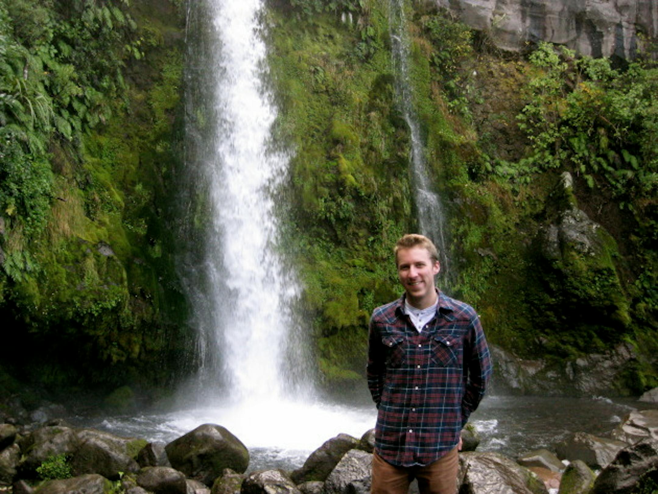 Dawson Falls. The falls were formed from pyroclastic flows following the last eruption of Mt. Egmont 250 years ago!