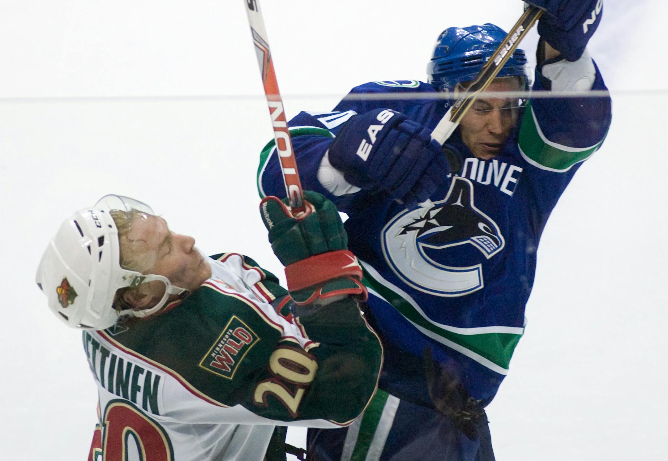 Wild right winger Antti Miettinen took a hit from Vancouver's Jeff Tambellini late in Monday's 4-2 loss. Minnesota, losers of its last three, can't lose many more games if it wants to make the playoffs.