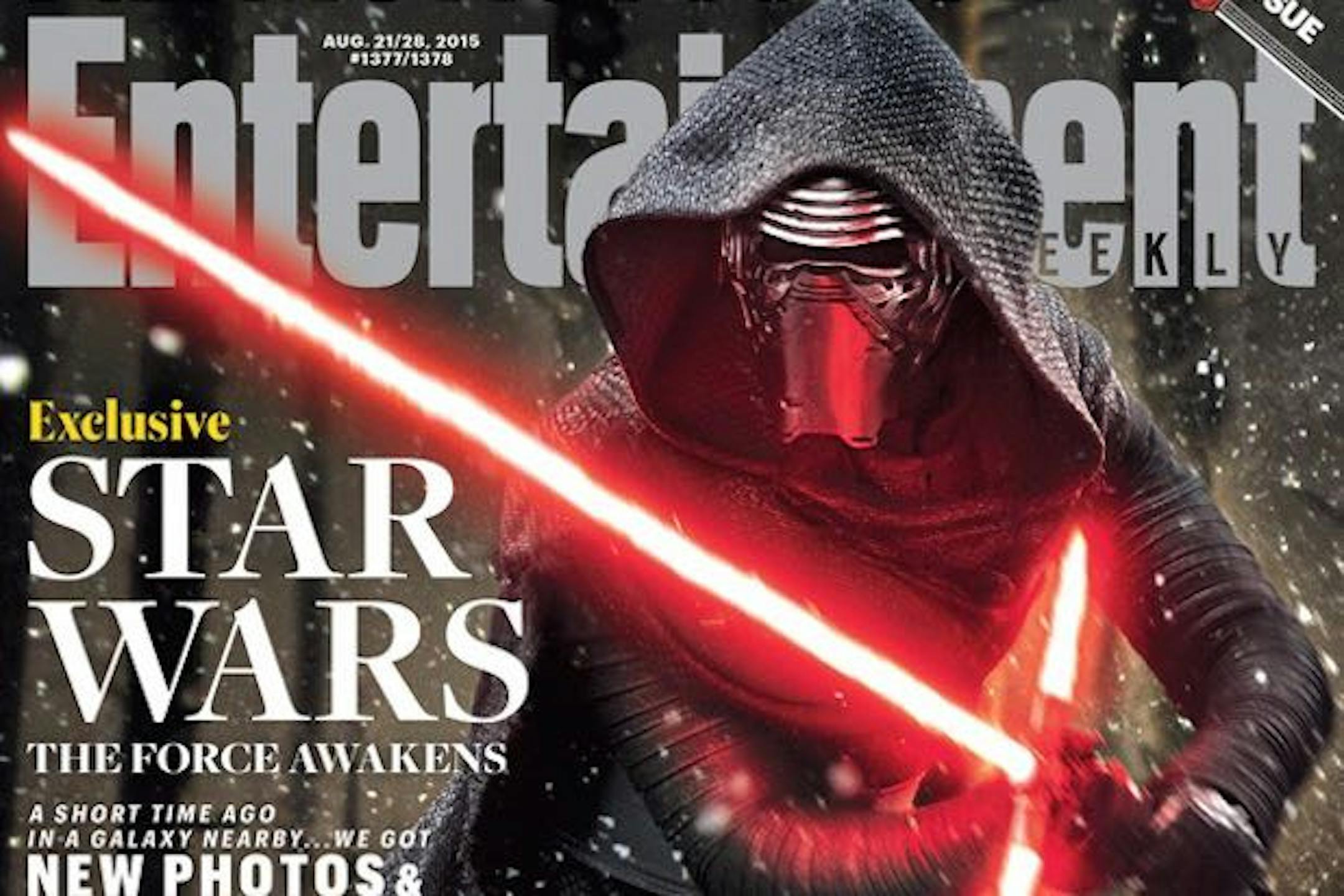 The new issue of Entertainment Weekly offers a detailed look at new "Star Wars" villain Kylo Ren.