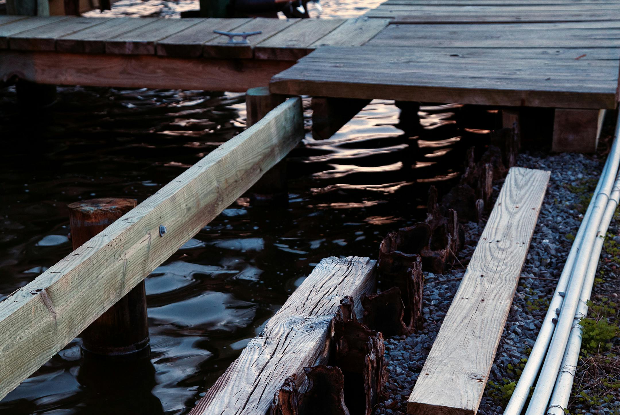 Damage caused by Hurricane Barry to a dock at the Louisiana Universities Marine Consortium in Cocodrie, La., in pictured on Dec. 9, 2019. Around the country, from New Jersey to Massachusetts, Virginia to Oregon, education centers and marine laboratories like this one are bracing against rising seas and a changing climate. (Bryan Tarnowski/The New York Times)