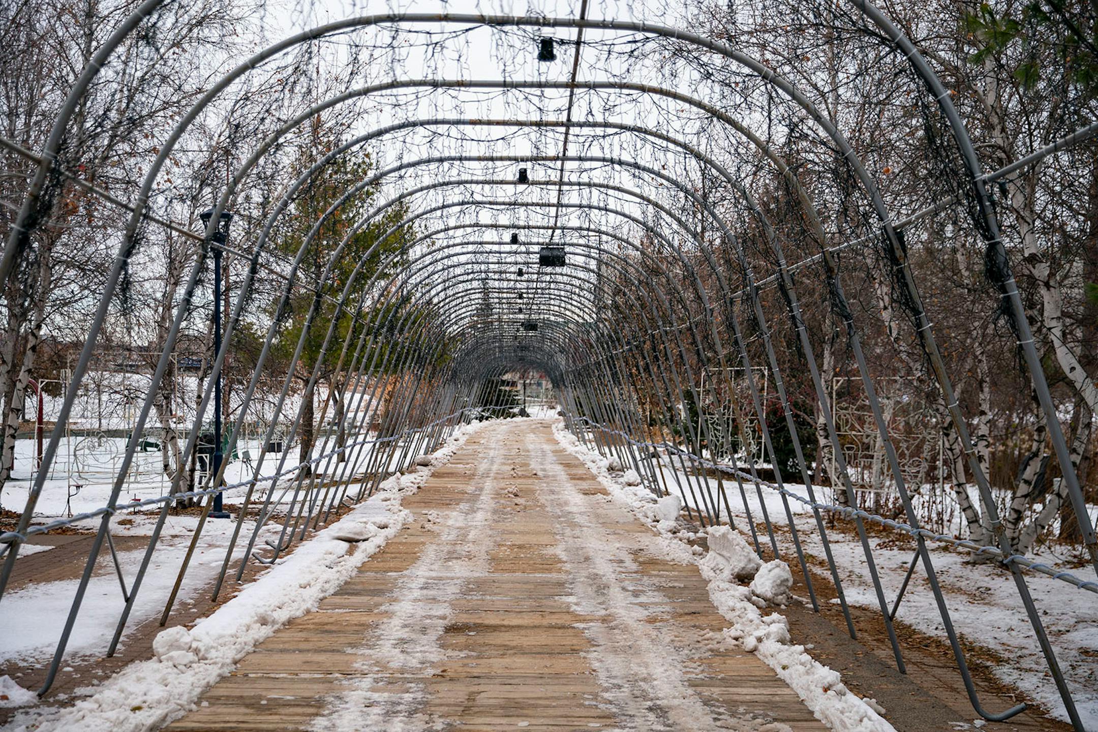 Bentleyville has altered their famous Duluth Christmas light show to be drive thru only as opposed to the normal large scale walking trails.