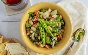 Eat White Bean Salad alone for a filling lunch or with charcuterie for a light supper.