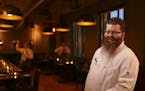 Chef Mike DeCamp in the dining room at Monello, the new restaurant in the Hotel Ivy in downtown Minneapolis.