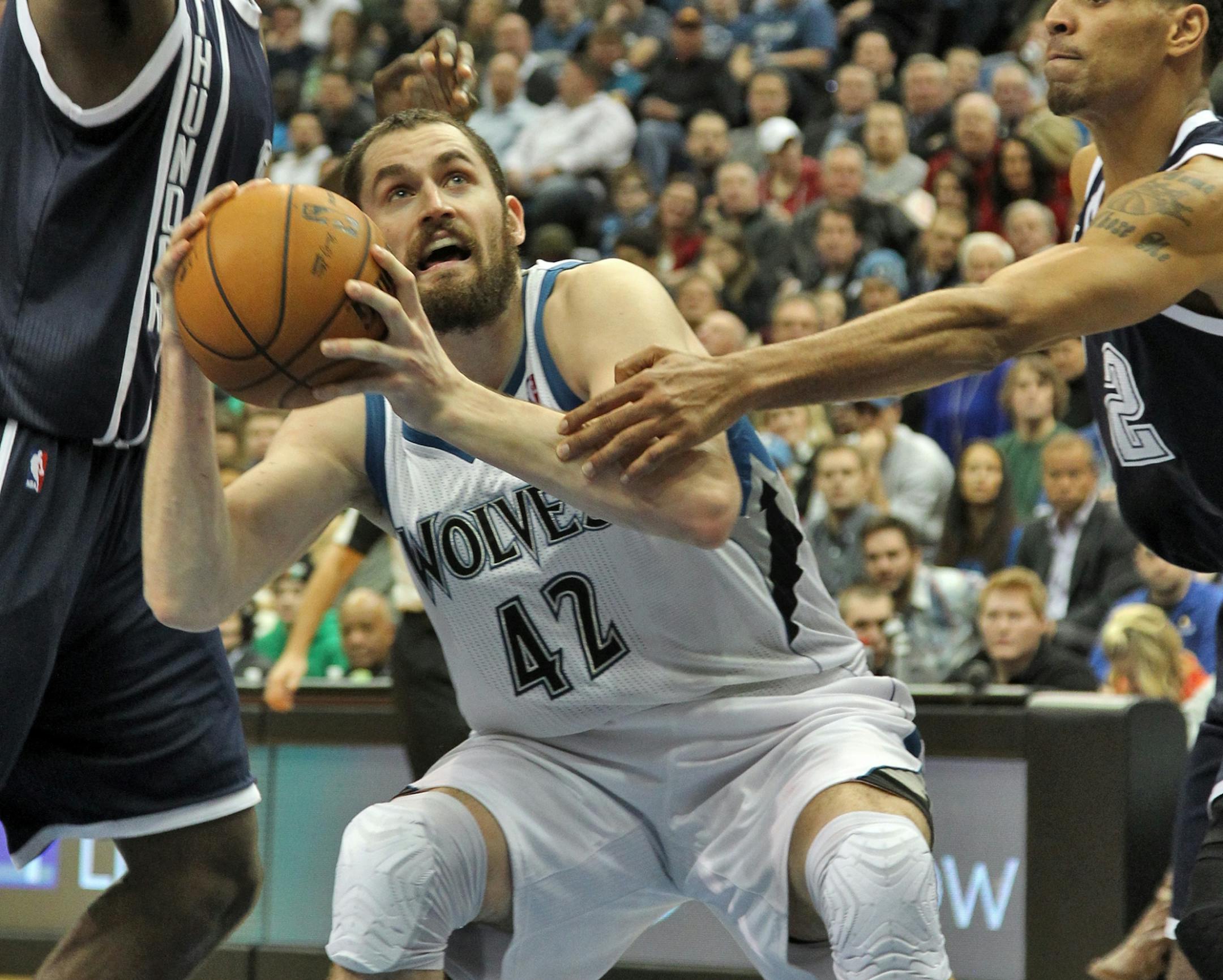 Consistency has been elusive for Wolves forward Kevin Love, who so far this season has had to deal with broken bones in his right hand, the flu, a bruised thumb and being poked in the eye.