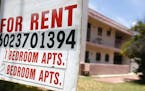 A rental sign is posted in front of an apartment complex Tuesday, July 14, 2020, in Phoenix. Housing advocacy groups have joined lawmakers lobbying Ar