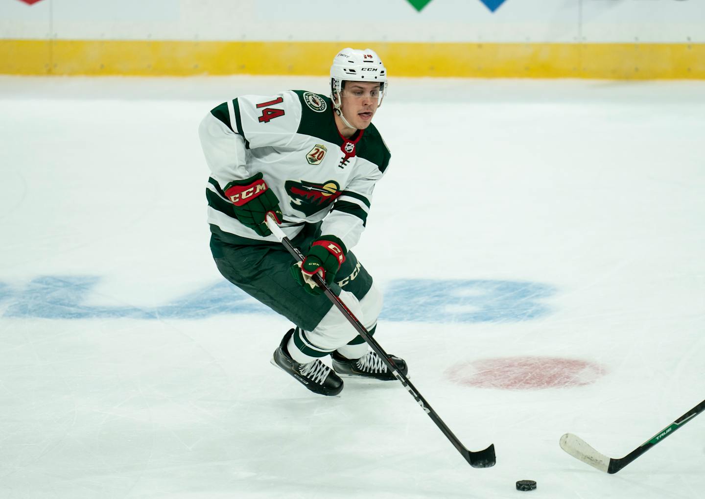 So far this young season, Joel Eriksson Ek is tied for second on the Wild in points and tied for first in plus-minus.