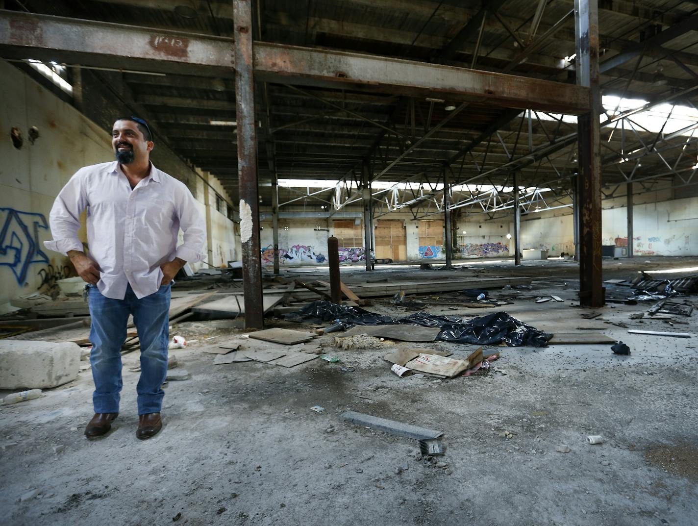 Local developer Craig Cohen purchased the Schmidt Brewery kegging building and has plans to turning it into a year-round Farmer's Market and community program facility. ] CARLOS GONZALEZ cgonzalez@startribune.com - July 22, 2015, St. Paul, MN, A small, local developer who lives in the W. 7th neighborhood will begin construction next week on a historic renovation of the Schmidt Brewery kegging building -- turning it into a year-round Farmer's Market and community program facility. The owner, Crai