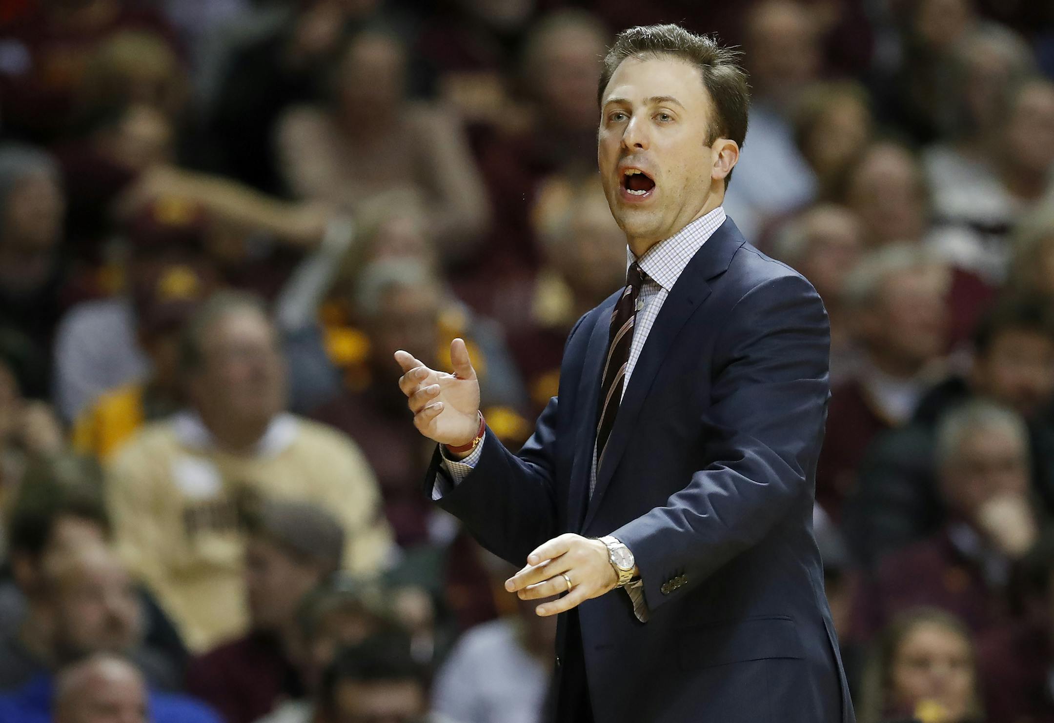 Gophers head coach Richard Pitino . ] CARLOS GONZALEZ ï cgonzalez@startribune.com - February 19, 2017, Minneapolis, MN, Williams Arena, NCAA Basketball, University of Minnesota Gophers vs. Michigan Wolverines