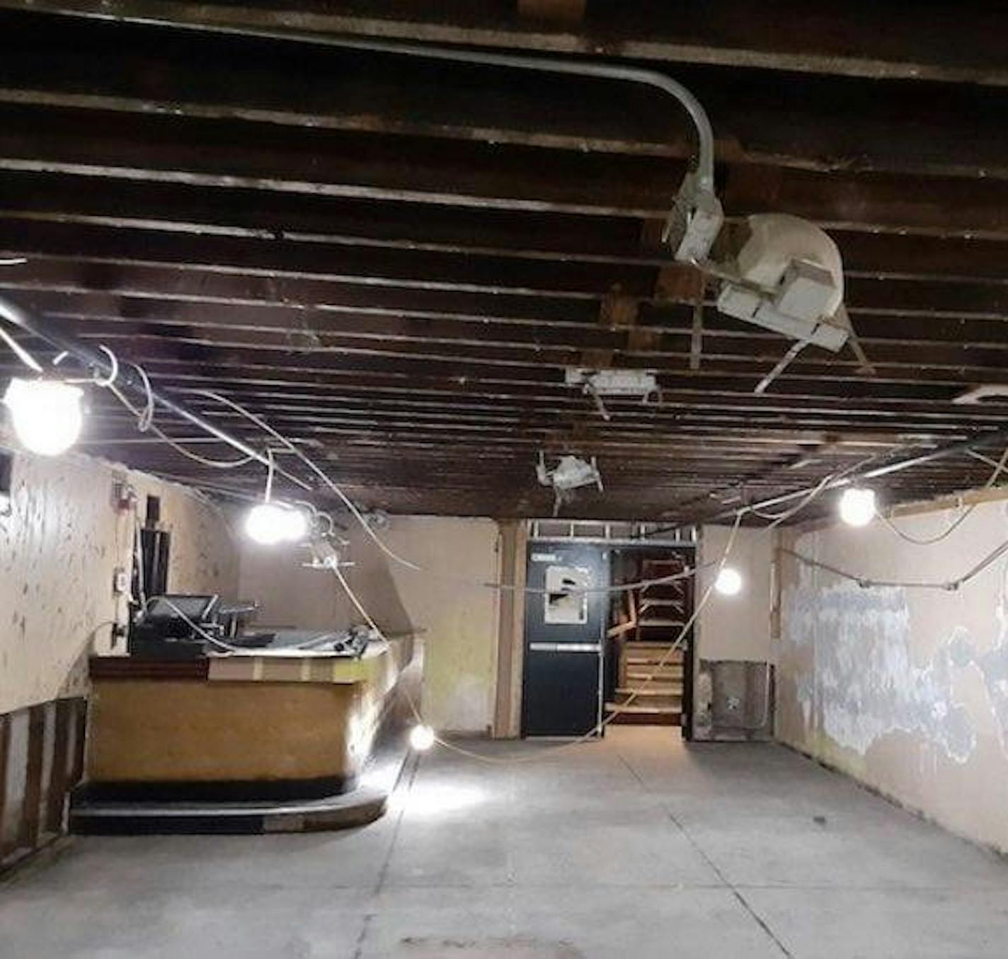 The Clown Lounge in the Turf Club's basement has also been gutted after extensive sprinkler water damage.