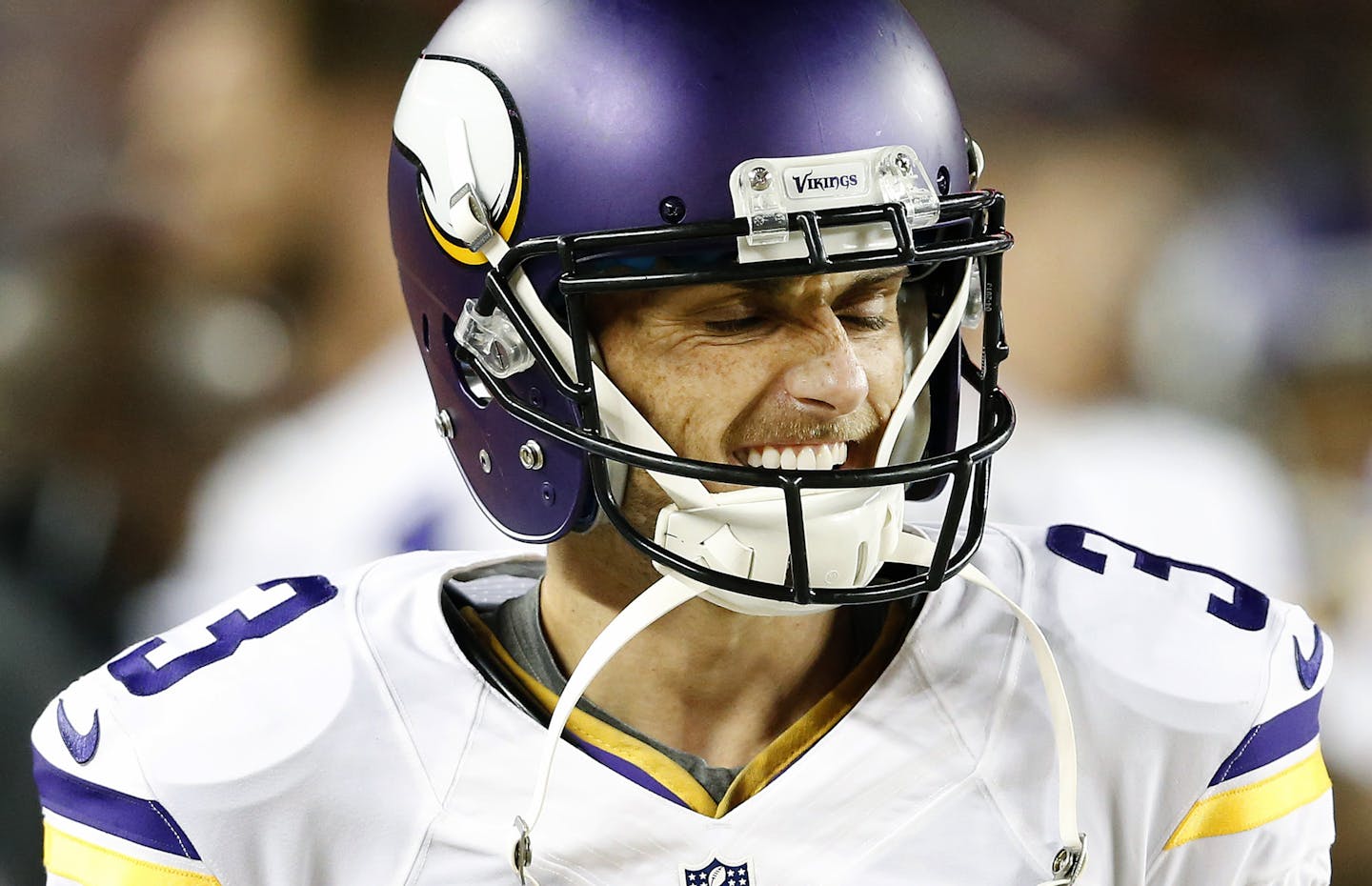 Minnesota Vikings kicker Blair Walsh (3) ] CARLOS GONZALEZ cgonzalez@startribune.com - September 14, 2015, Levi's Stadium, Santa Clara, CA, NFL, Minnesota Vikings vs. San Francisco 49ers, Monday Night Football