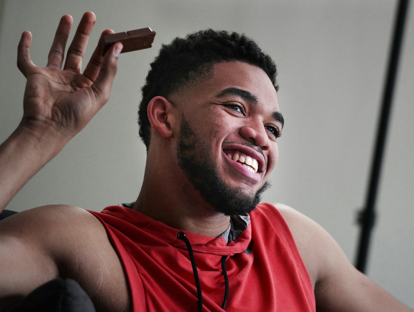 Kit Kat is joining forces with NBA superstar Karl Anthony Towns for a web ad filled with humor. ]Richard Tsong-Taatarii&#xef;richard.tsong-taatarii@startribune.com