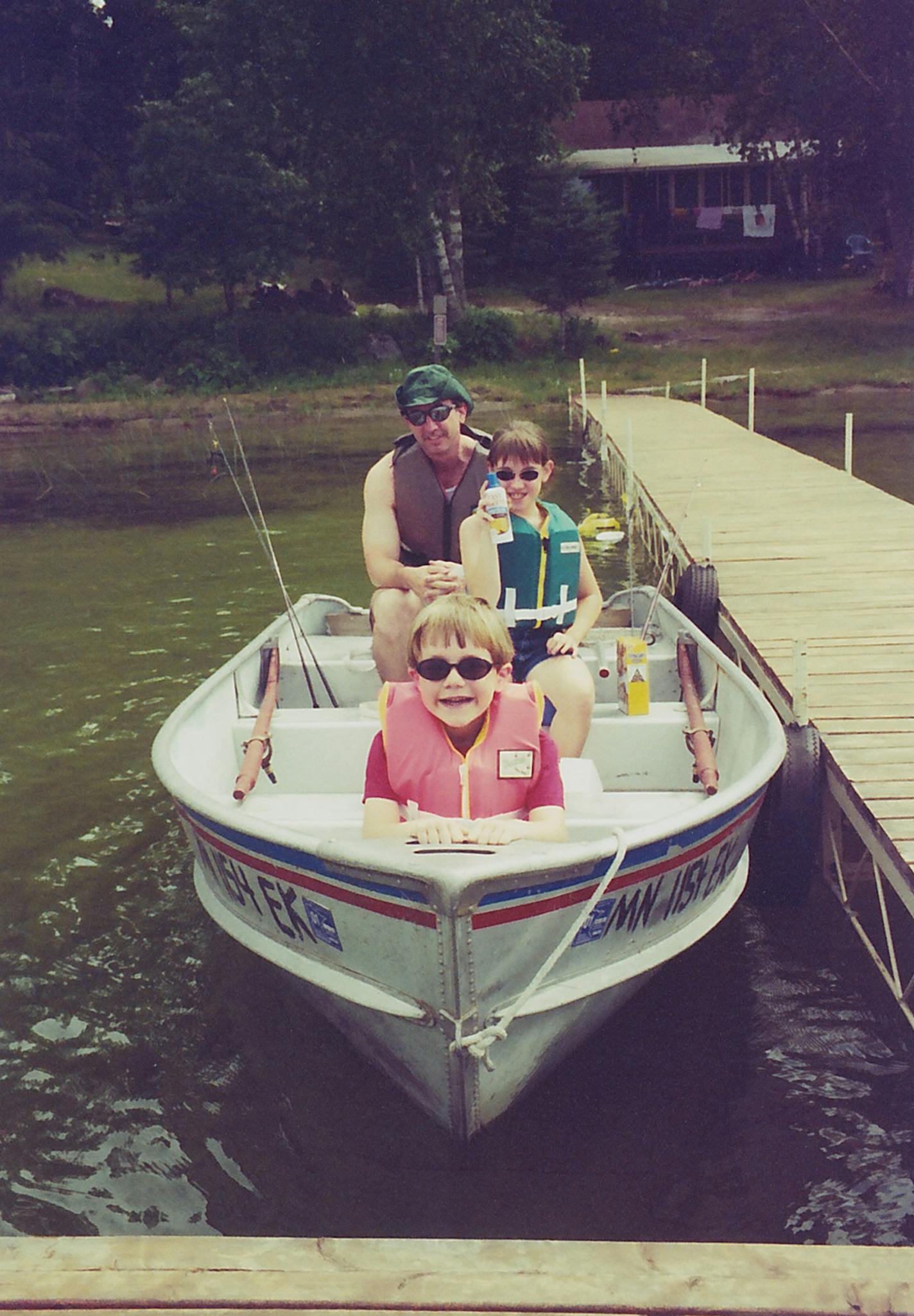 Family photo from Park Rapids, with Ryan Strother at the helm.