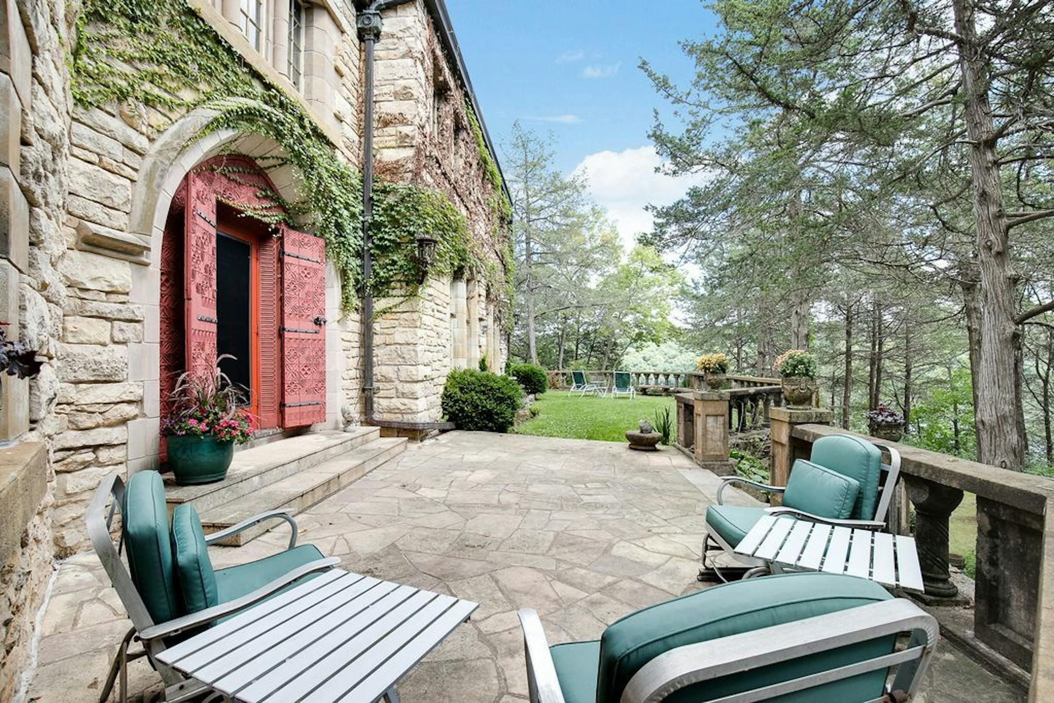 The home overlooks the St. Croix River.
