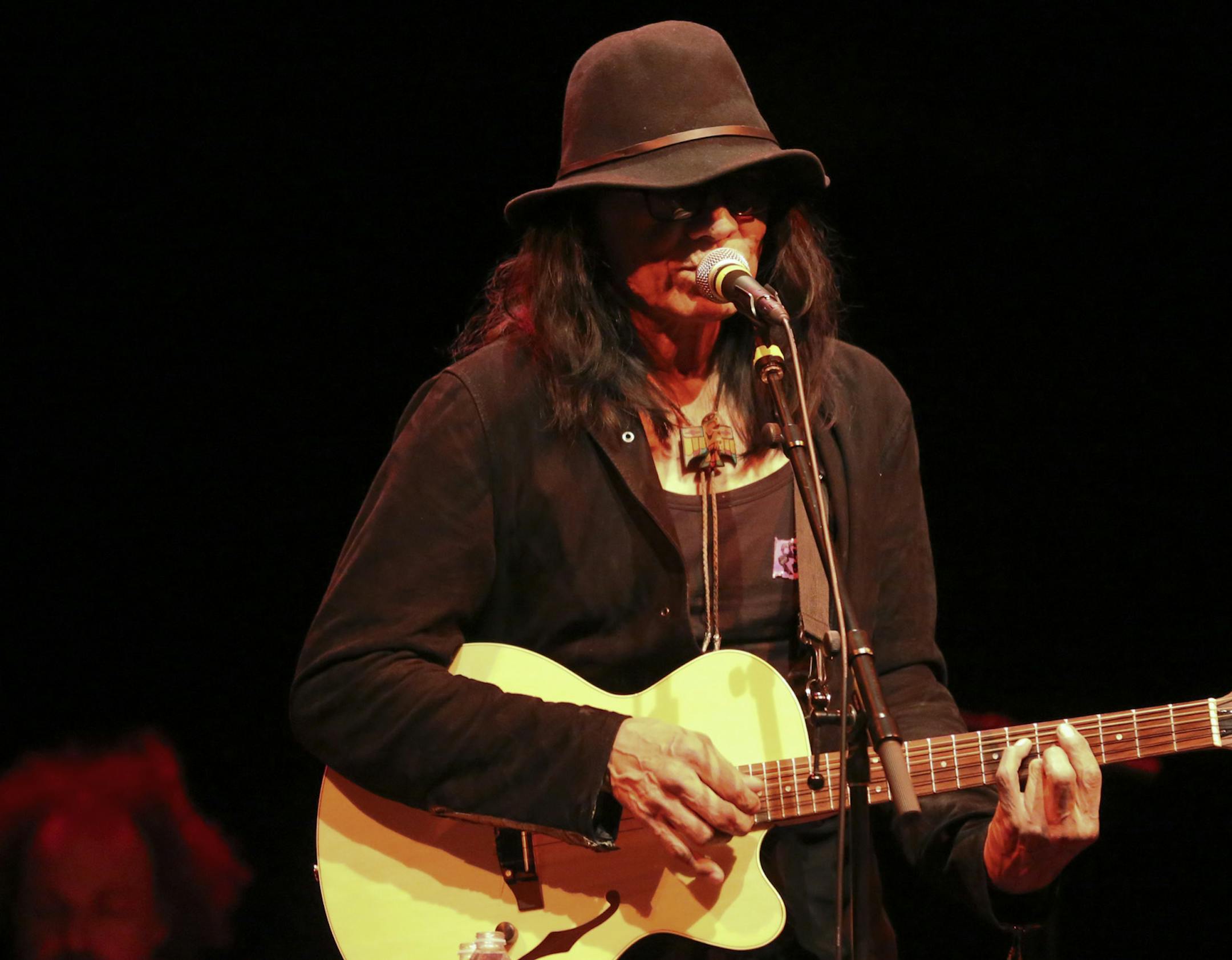 Rodriguez, an obscure Detroit singer who became cult hero after rediscovered in Oscar-winning documentary, performed at the Fitzgerald Theater in St. Paul, Min., Wednesday, May 15, 2013. ] (KYNDELL HARKNESS/STAR TRIBUNE) kyndell.harkness@startribune.com