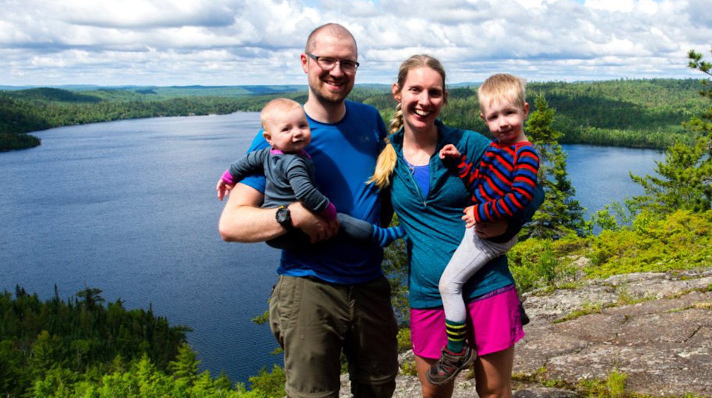 Hitting the outdoors is a staple for the Marko family, from left, Rowan, Bobby, Maura and Jack.