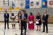Mayor Jacob Frey announced the expansion of the Stable Homes Stable Schools program at Loring Elementary School on Tuesday.