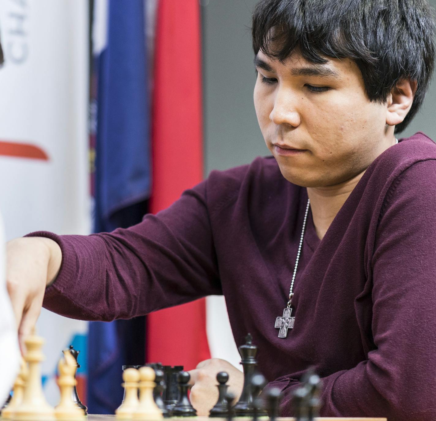 Grandmaster Wesley So, 23, of Minnetonka, Minn., makes a move during a playoff for the U.S. Chess Championship at the Chess Club and Scholastic Center of St. Louis on Monday April 10, 2017. He won the match. Photo provided by Lennart Ootes/Chess Club and Scholastic Center of St. Louis