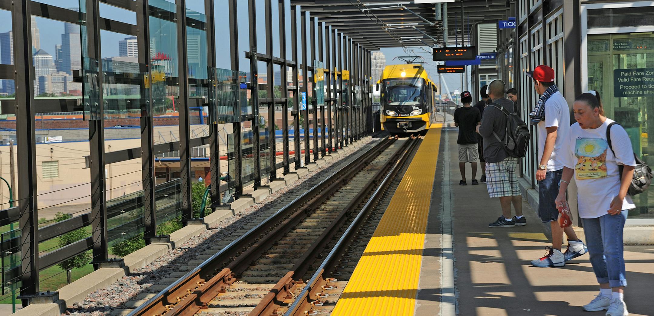 At the Lake Street LRT station there are efforts underway to reduce crime there by increasing surveillance cameras to cover nooks and crannies of the station and the sidewalk outside. ] Richard.Sennott@startribune.com Richard Sennott /Star Tribune. , Minneapolis, Minn. Thursday 08/02/12) ** (cq) ORG XMIT: MIN2013092618502621