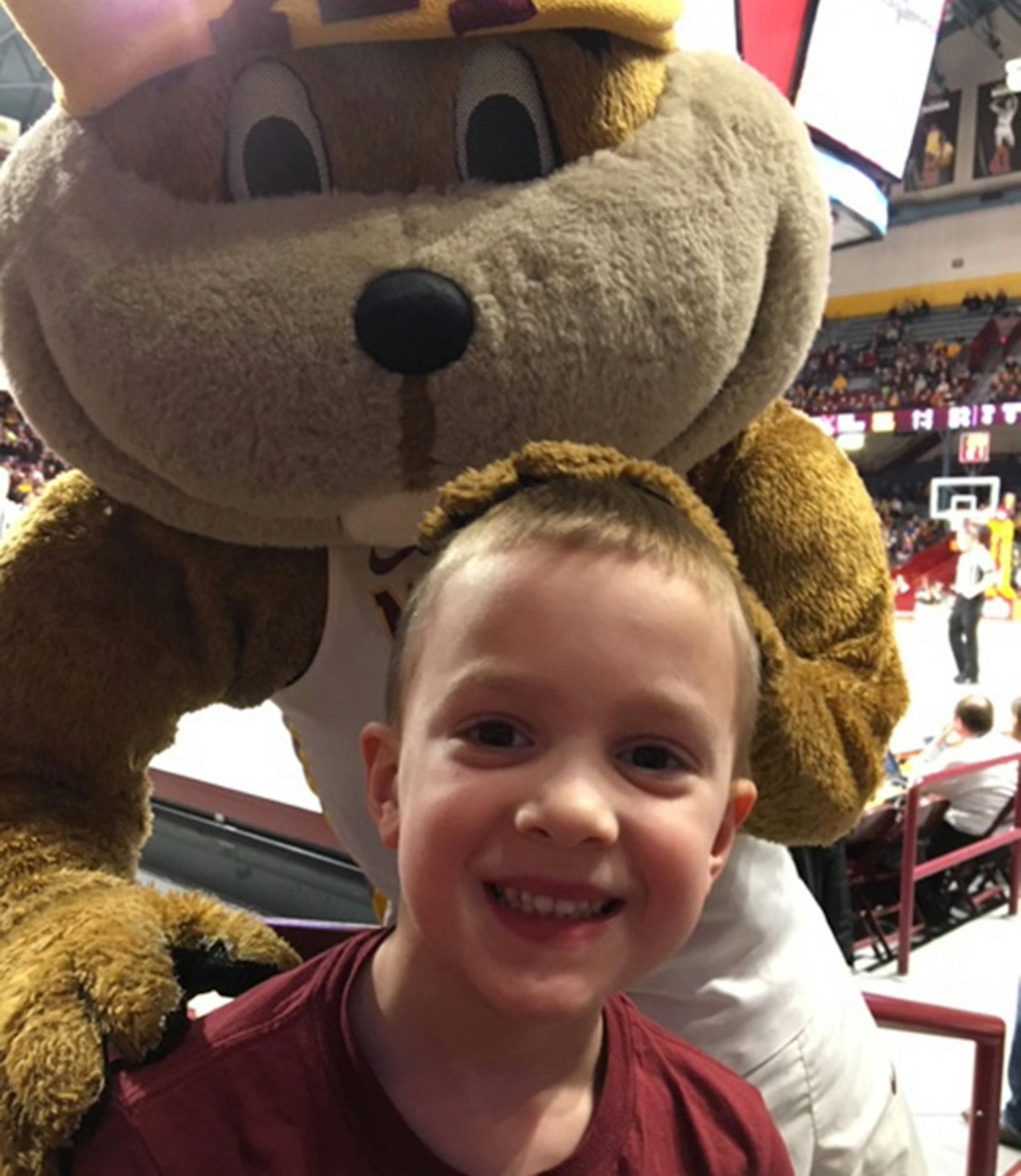 Dave Johnson, Minneapolis
Dave and grandson Max Grunerud (5) with his pal Goldy.