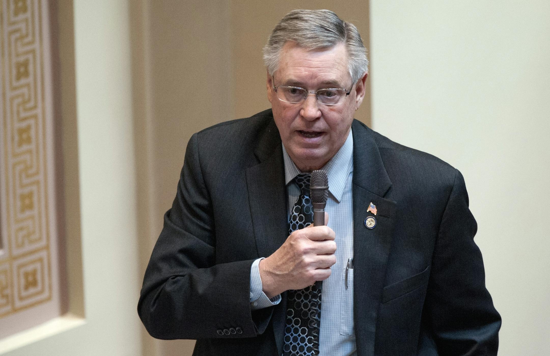 Senator Scott Newman (R) defended his Voter ID on the Senate floor Wednesday, April 4, 2012.