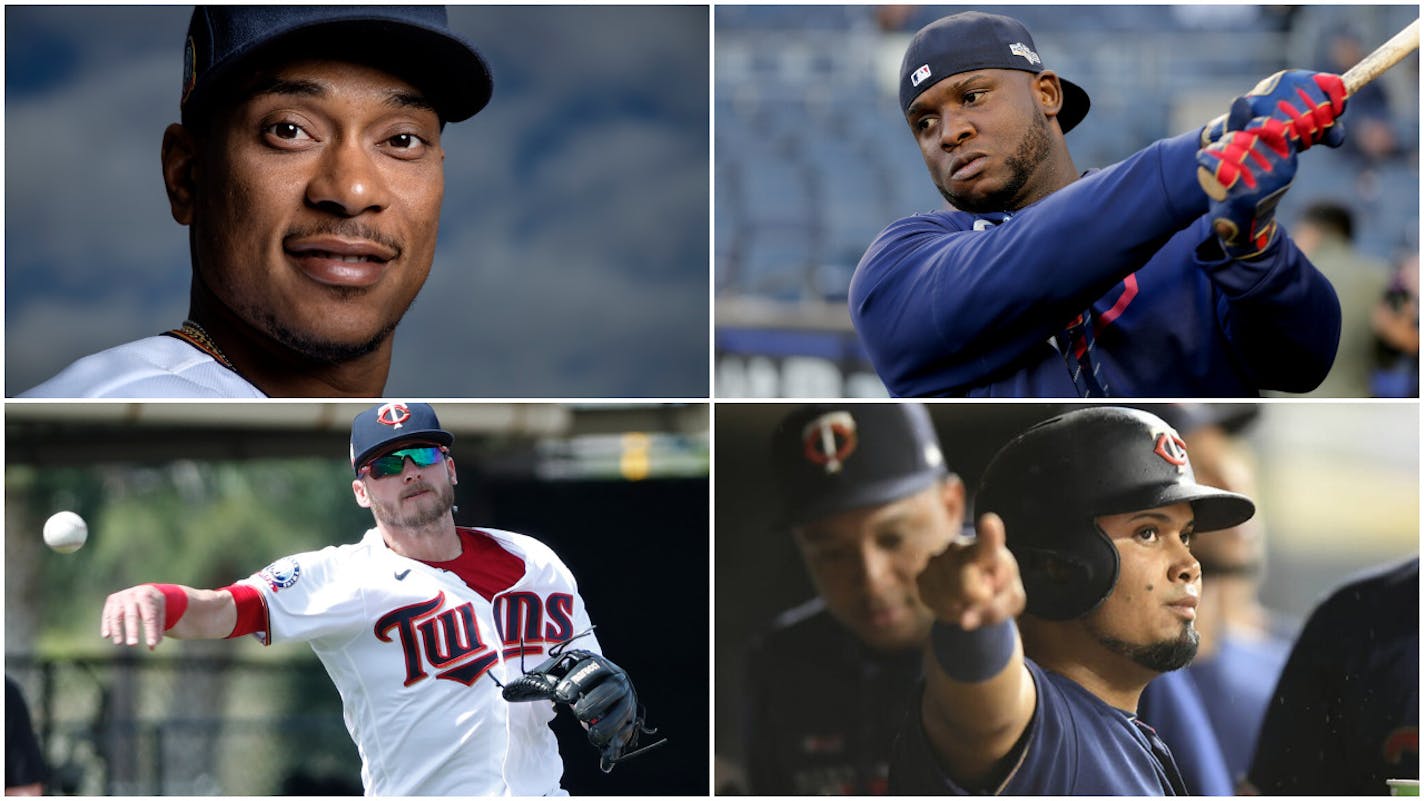 Clockwise from top left: Jorge Polanco, Miguel Sano, Luis Arraez, Josh Donaldson.