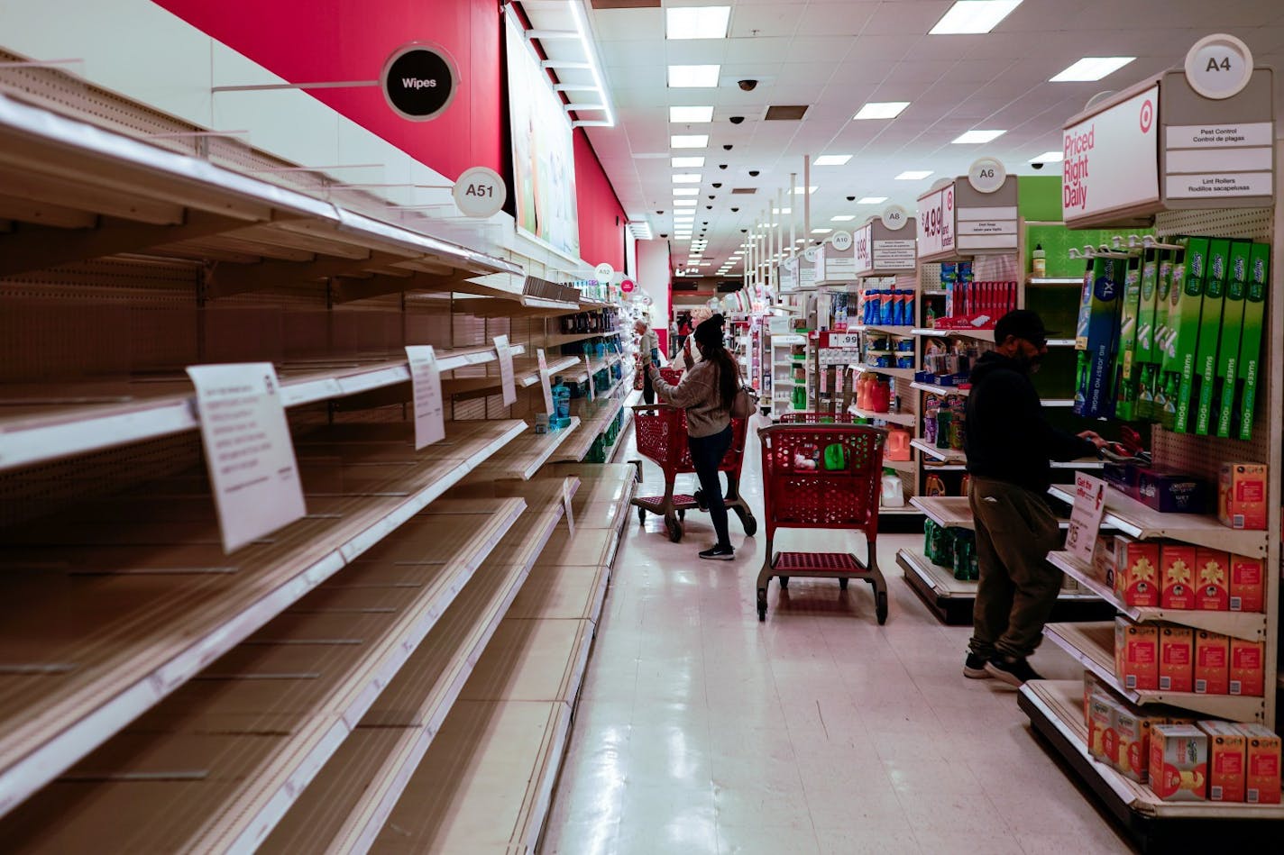 Target will start start giving workers masks and gloves and monitor the number of people shopping in a given store at one time. (Kent Nishimura / Los Angeles Times/TNS)